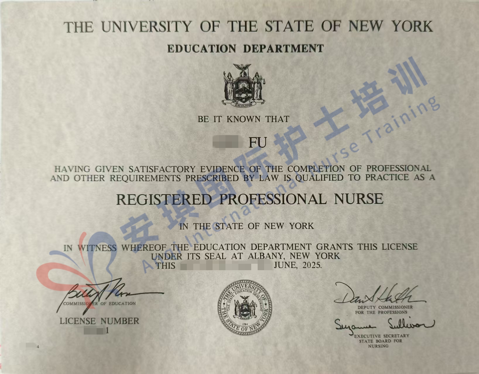 恭喜36岁菲律宾付护士成功85题成功通过RN考试，取得 RN 证书