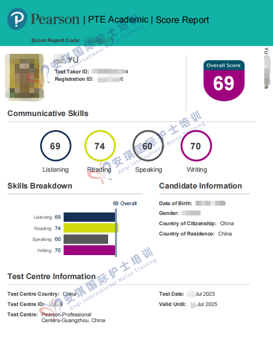 1754359857781953.png 安琪于护士顺利获得PTE成绩.png